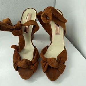 Rupert Sanderson Suede Brown Women's Shoes size 38